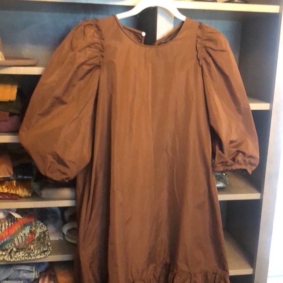 Zara puff sleeve midi dress - Picture 6 of 12